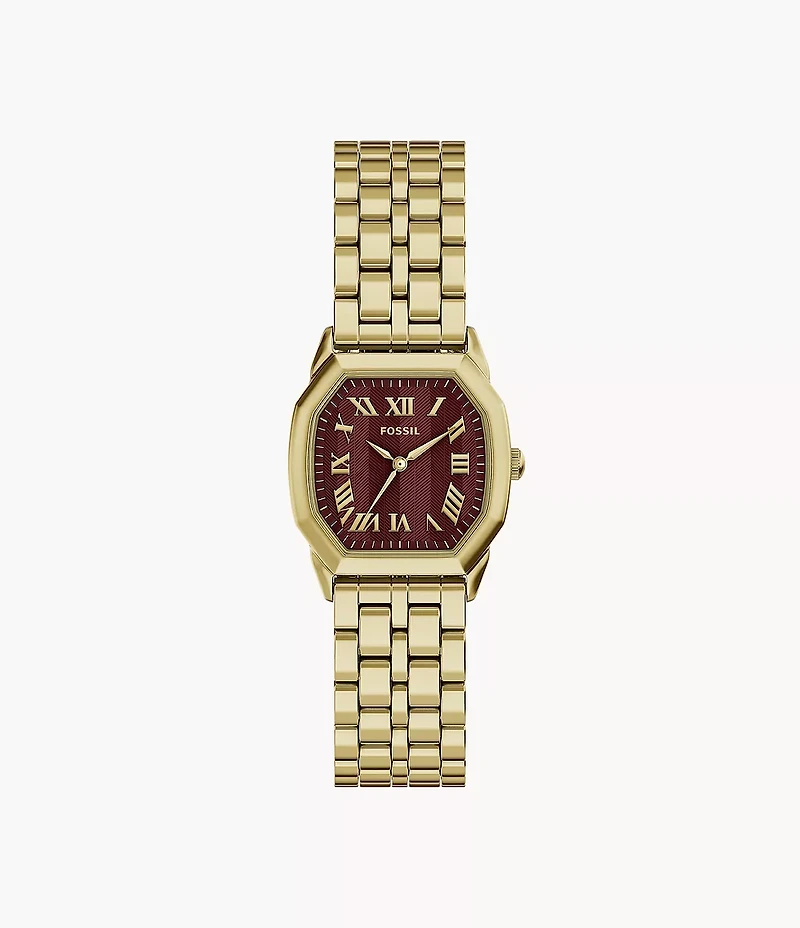 Harlow 27mm Three-Hand Gold-Tone Stainless Steel Watch