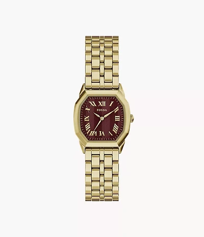 Harlow 27mm Three-Hand Gold-Tone Stainless Steel Watch