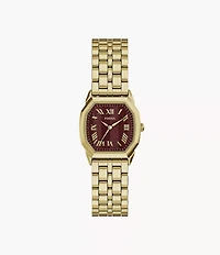 Harlow 27mm Three-Hand Gold-Tone Stainless Steel Watch