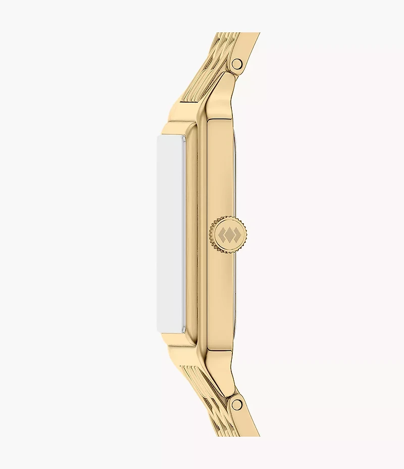 Raquel 23mm Three-Hand Date Gold-Tone Stainless Steel Watch