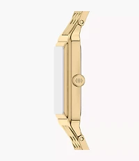 Raquel 23mm Three-Hand Date Gold-Tone Stainless Steel Watch