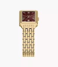 Raquel 23mm Three-Hand Date Gold-Tone Stainless Steel Watch