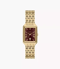 Raquel 23mm Three-Hand Date Gold-Tone Stainless Steel Watch