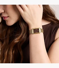 Raquel 23mm Three-Hand Date Gold-Tone Stainless Steel Watch