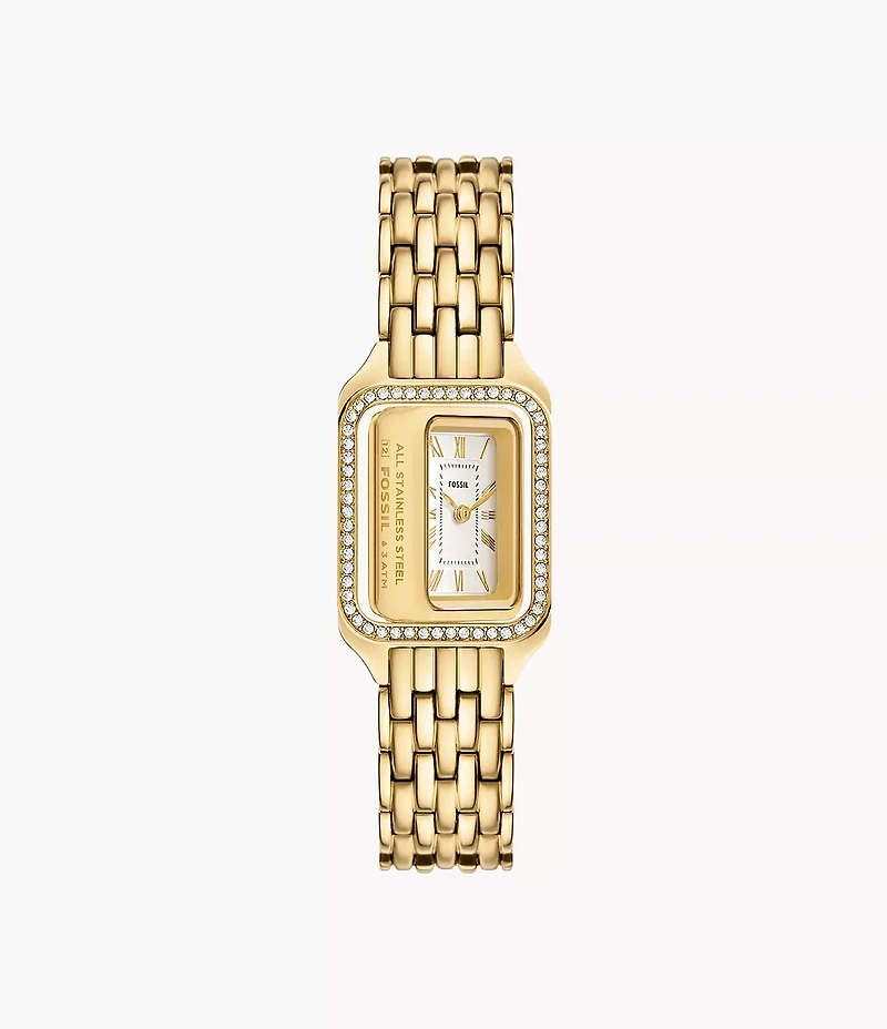 Raquel 23mm Two-Hand Gold-Tone Stainless Steel Watch