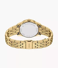 Scarlette 34mm Three-Hand Day-Date Gold-Tone Stainless Steel Watch
