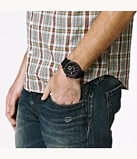 Machine 45mm Chronograph Black Silicone Watch