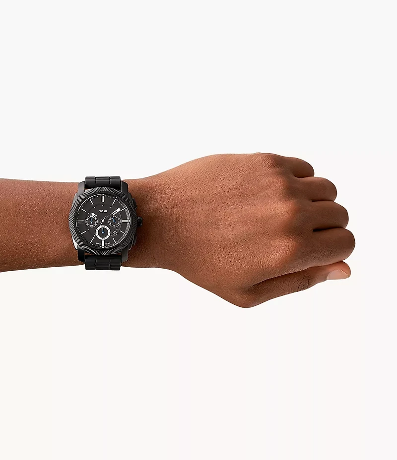 Machine 45mm Chronograph Black Silicone Watch
