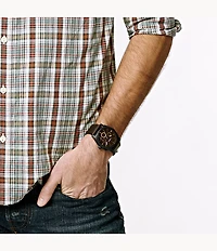 Machine Mid-Size Chronograph Brown Leather Watch
