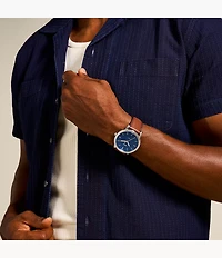 The Minimalist Slim Three-Hand Light Brown Leather Watch