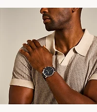 Neutra Chronograph Black Leather Watch