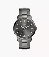 The Minimalist Three-Hand Smoke Stainless Steel Watch