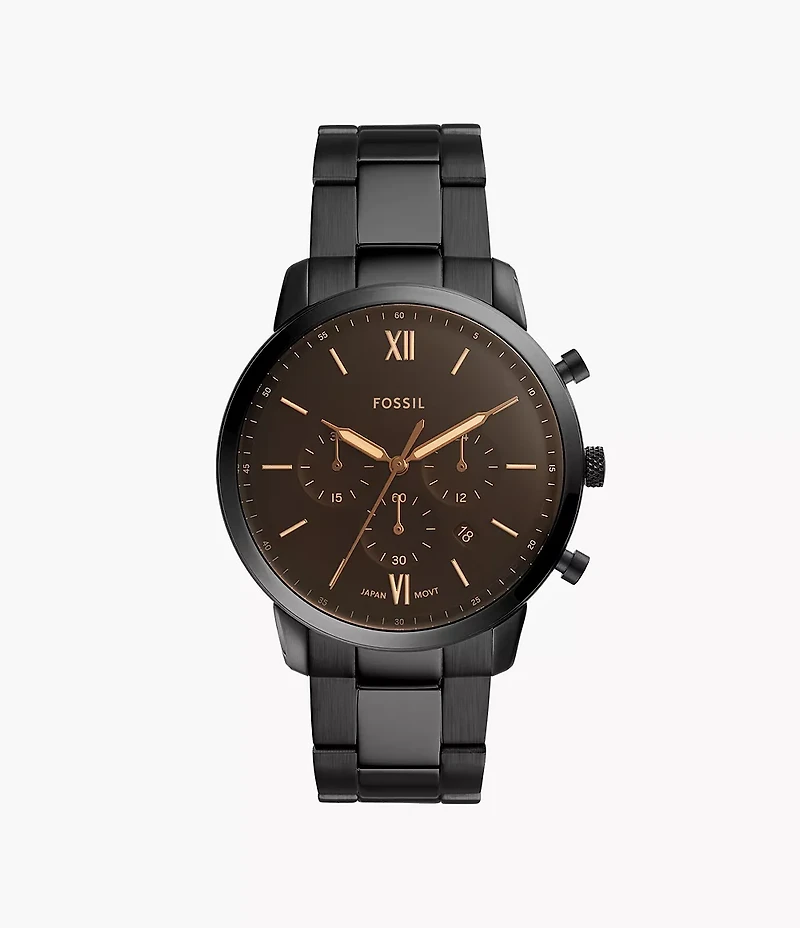 Neutra Chronograph Black Stainless Steel Watch