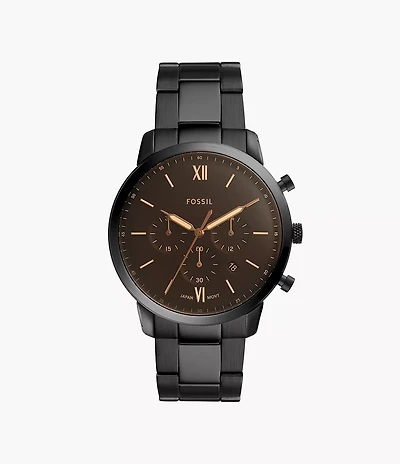 Neutra Chronograph Black Stainless Steel Watch