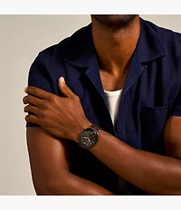 Minimalist Three-Hand Brown Leather Watch