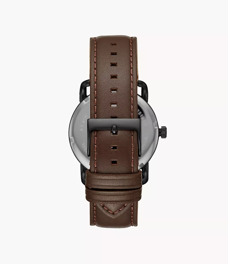 Copeland 42mm Three-Hand Brown Leather Watch