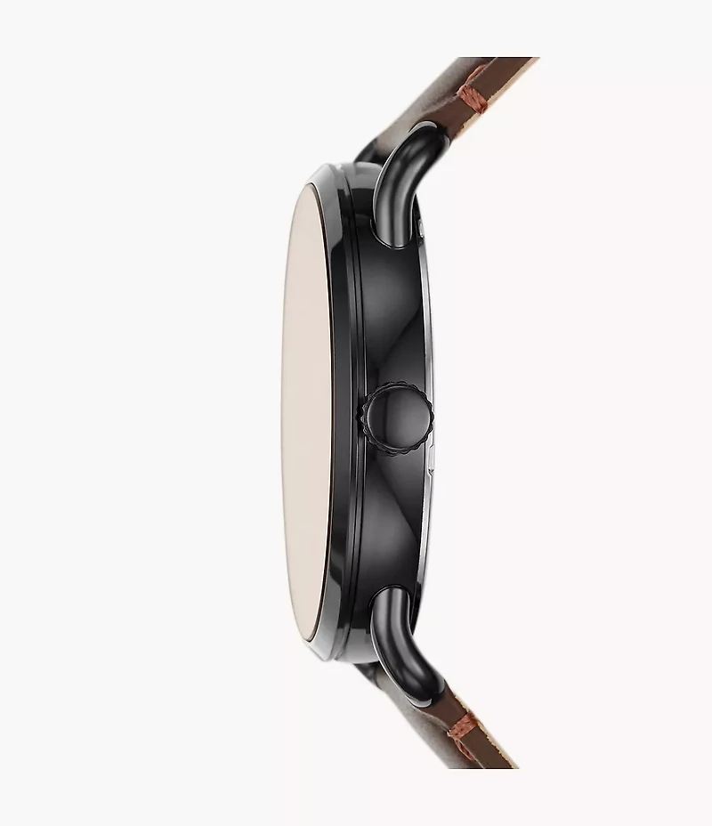 Copeland 42mm Three-Hand Brown Leather Watch
