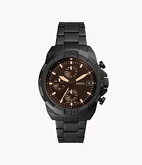 Bronson Chronograph Black Stainless Steel Watch