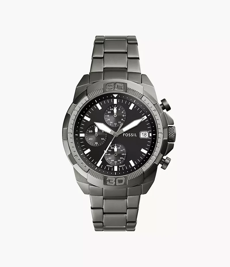 Bronson Chronograph Smoke Stainless Steel Watch