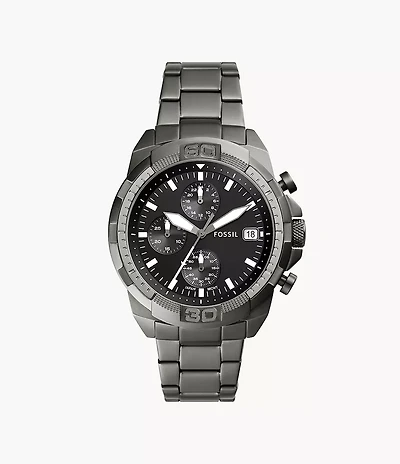Bronson Chronograph Smoke Stainless Steel Watch