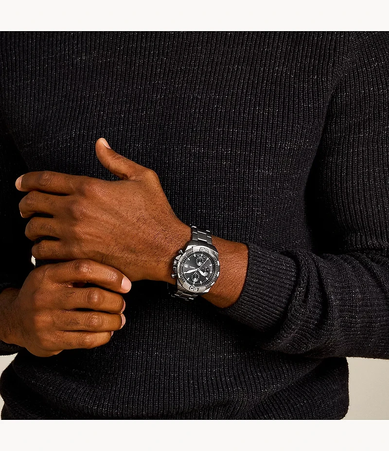 Bronson Chronograph Smoke Stainless Steel Watch