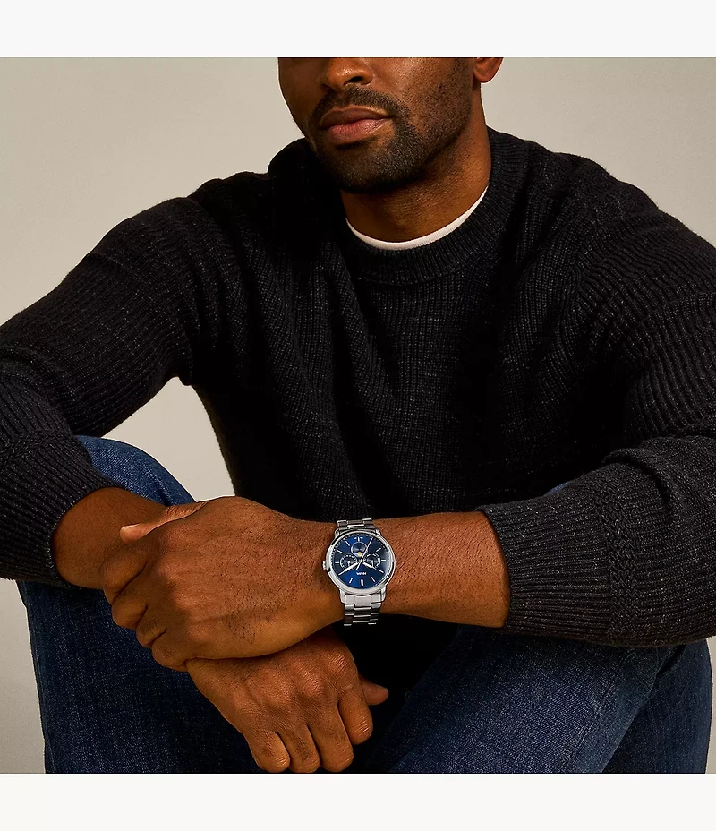Neutra Moonphase Multifunction Stainless Steel Watch