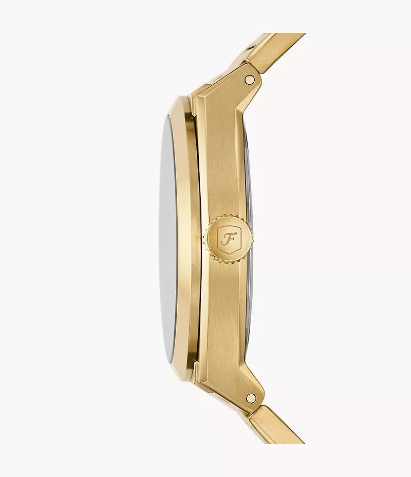 Everett Three-Hand Date Gold-Tone Stainless Steel Watch