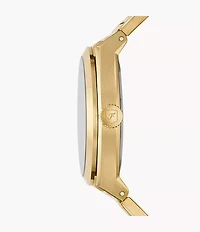 Everett Three-Hand Date Gold-Tone Stainless Steel Watch