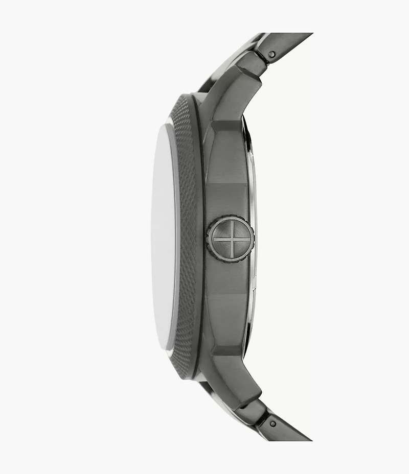 Machine 49mm Three-Hand Date Smoke Stainless Steel Watch