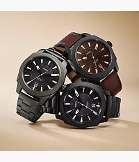 Machine 49mm Three-Hand Date Smoke Stainless Steel Watch