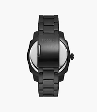 Machine Three-Hand Date Black Stainless Steel Watch