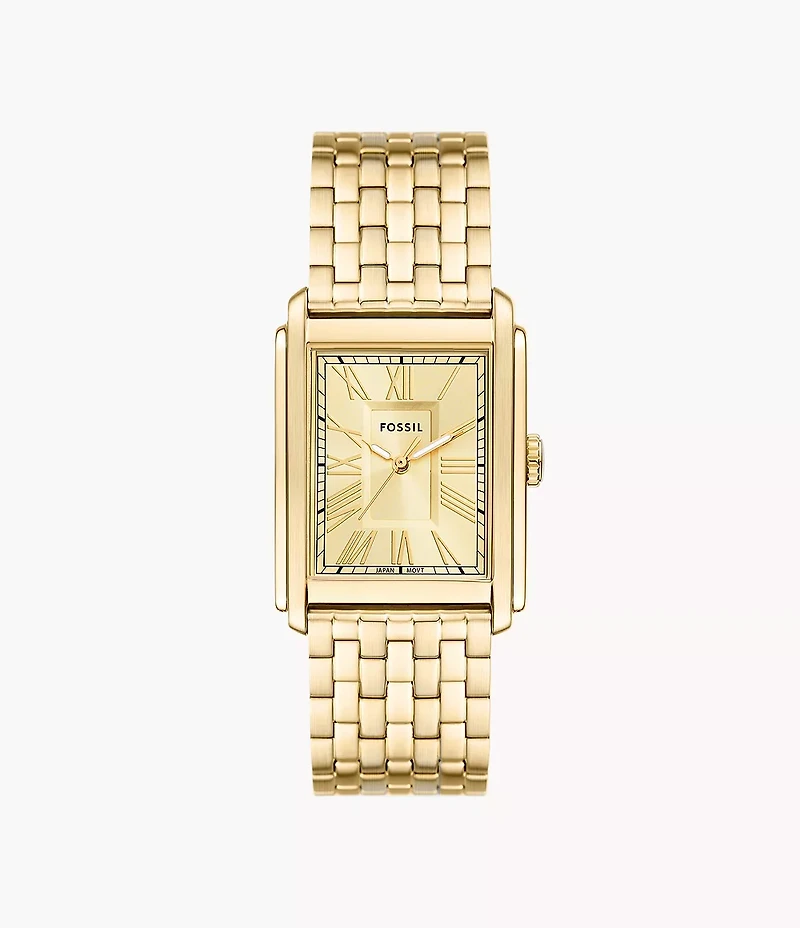 Carraway 30mm Three-Hand Gold-Tone Stainless Steel Watch