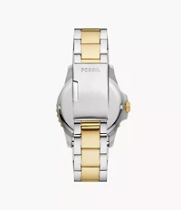 Fossil Blue Dive 42mm Three-Hand Date Two-Tone Stainless Steel Watch
