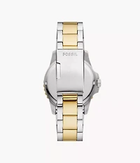 Fossil Blue Dive Three-Hand Date Two-Tone Stainless Steel Watch
