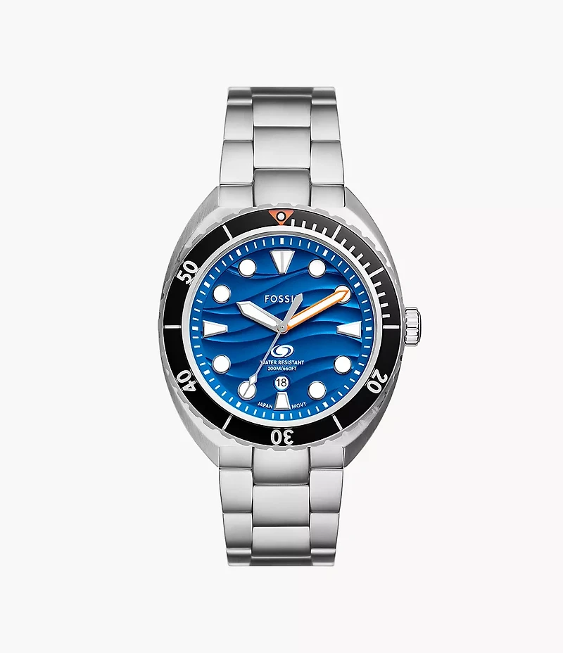 Breaker Three-Hand Date Stainless Steel Watch