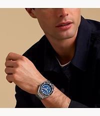 Breaker Three-Hand Date Stainless Steel Watch
