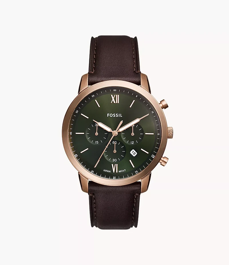 Neutra Chronograph Brown Leather Watch
