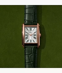 Carraway Three-Hand Green Croco LiteHide™ Leather Watch