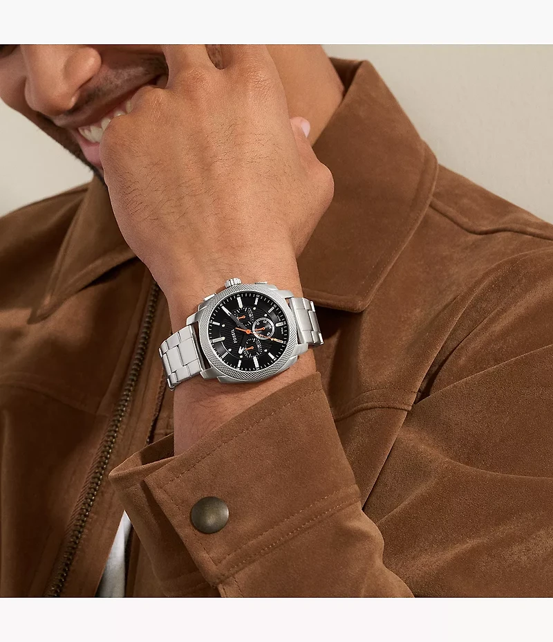 Machine 44mm Chronograph Stainless Steel Watch
