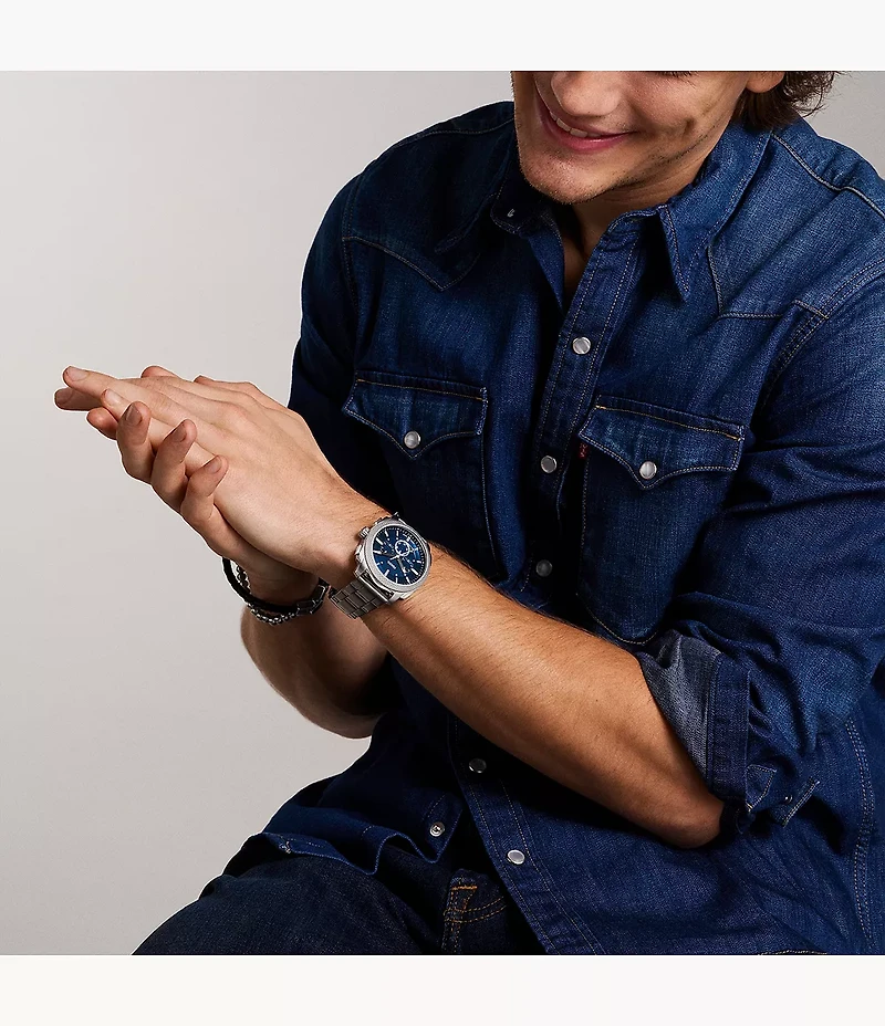 Machine Chronograph Stainless Steel Watch