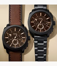 Machine Chronograph Black Stainless Steel Watch
