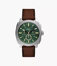Machine Chronograph Brown Leather Watch