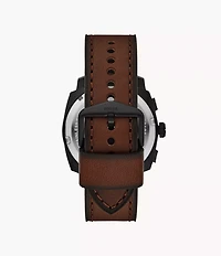 Machine Chronograph Brown Leather Watch