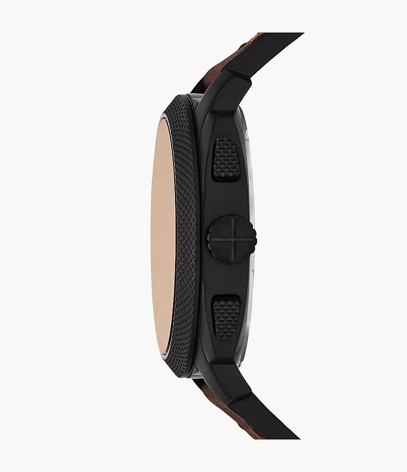 Machine Chronograph Brown Leather Watch