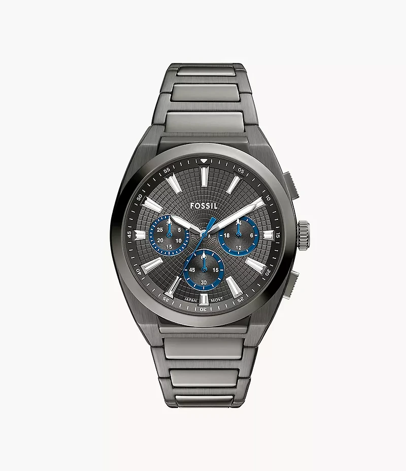 Everett Chronograph Smoke Stainless Steel Watch