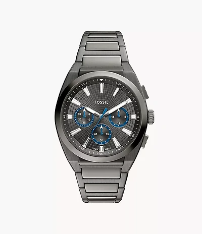 Everett Chronograph Smoke Stainless Steel Watch