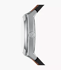 Everett Three-Hand Date Brown Leather Watch