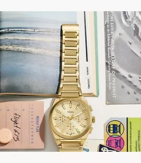 Everett Chronograph Gold-Tone Stainless Steel Watch