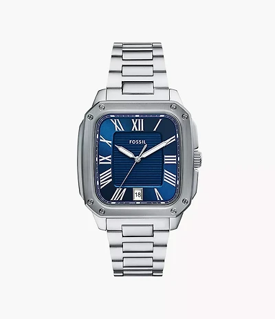 Crosby Three-Hand Date Stainless Steel Watch