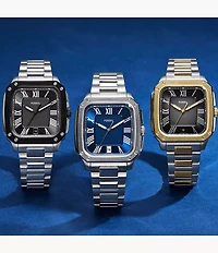 Crosby Three-Hand Date Stainless Steel Watch